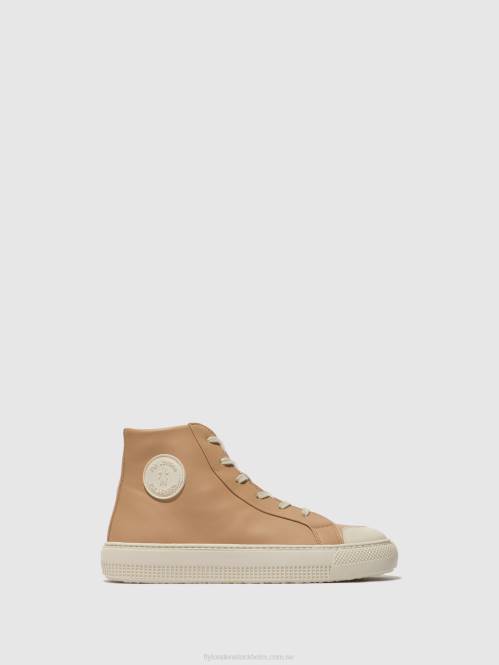 hi-top tränare topy586 kvinnor Fly London 2T02728 nougat