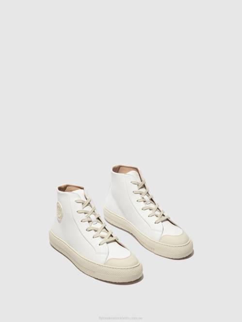 hi-top tränare topy586 kvinnor Fly London 2T02729 vit
