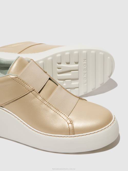resårskor dito581 kvinnor Fly London 2T02731 guld