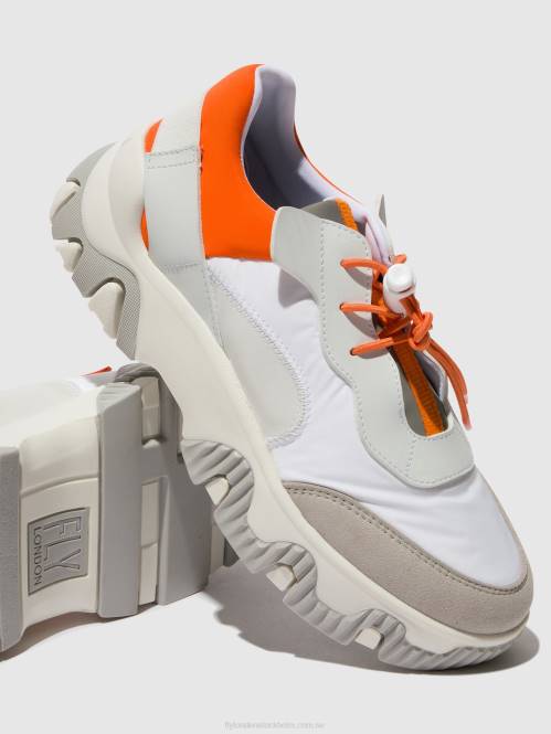 resårskor fian634 kvinnor Fly London 2T02748 offwhite/korall
