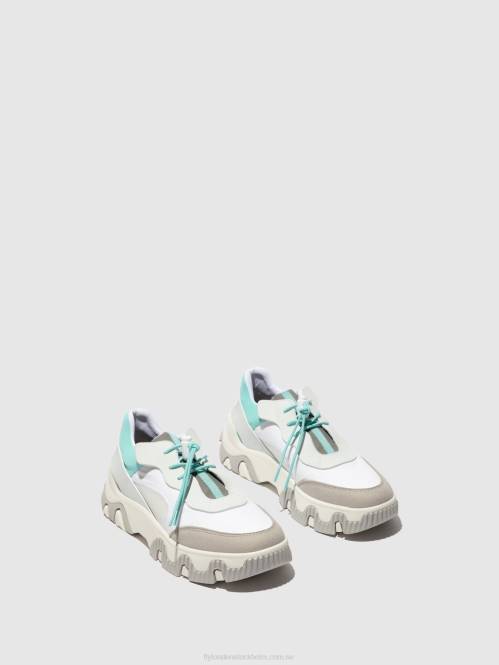 resårskor fian634 kvinnor Fly London 2T02749 offwhite/mynt