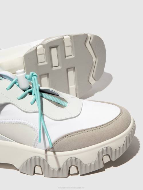 resårskor fian634 kvinnor Fly London 2T02749 offwhite/mynt