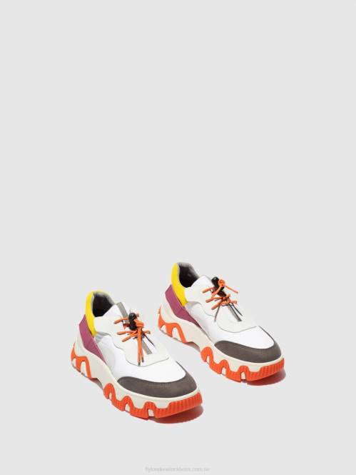 resårskor fian634 kvinnor Fly London 2T02773 multi offwhite/gul/fuchia