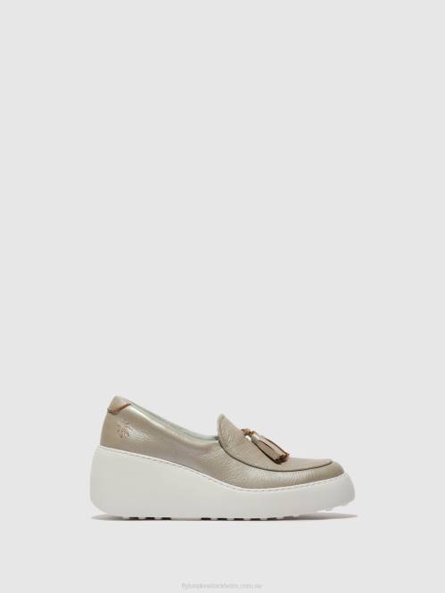 slip-on sneakers dala579 kvinnor Fly London 2T02705 silver