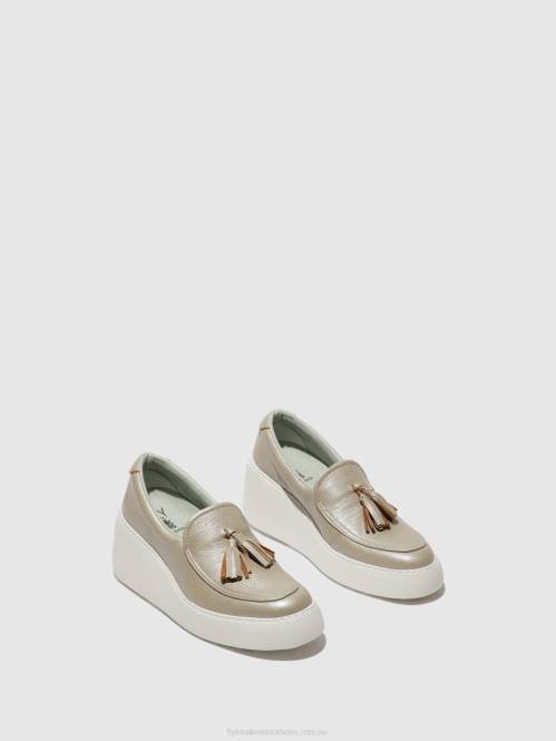 slip-on sneakers dala579 kvinnor Fly London 2T02705 silver
