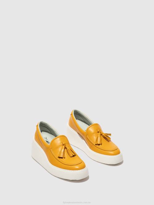 slip-on sneakers dala579 kvinnor Fly London 2T02710 senap