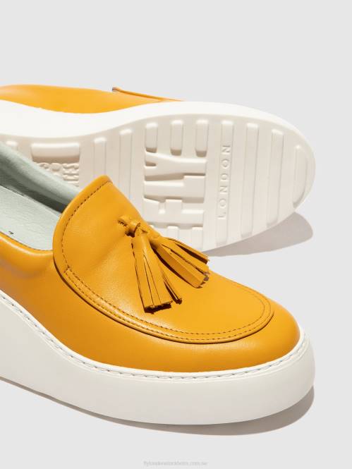 slip-on sneakers dala579 kvinnor Fly London 2T02710 senap