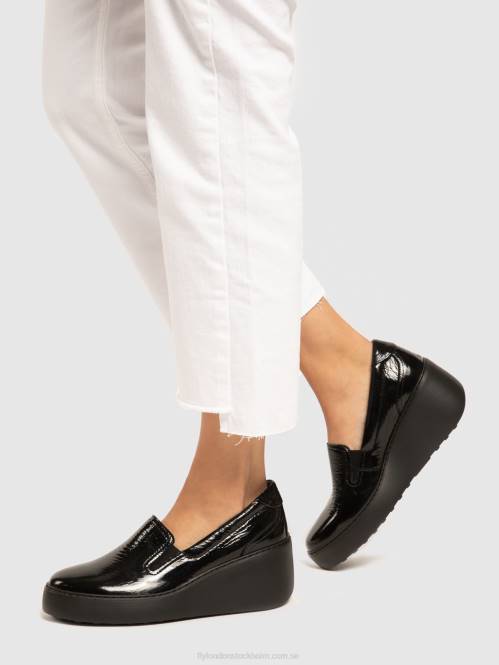 slip-on sneakers deca459 kvinnor Fly London 2T02746 svart