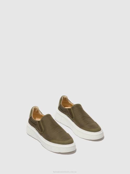slip-on tränare elin509 kvinnor Fly London 2T02753 kaki