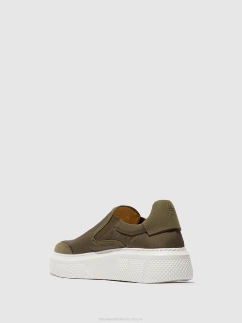 slip-on tränare elin509 kvinnor Fly London 2T02753 kaki