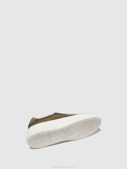 slip-on tränare elin509 kvinnor Fly London 2T02753 kaki