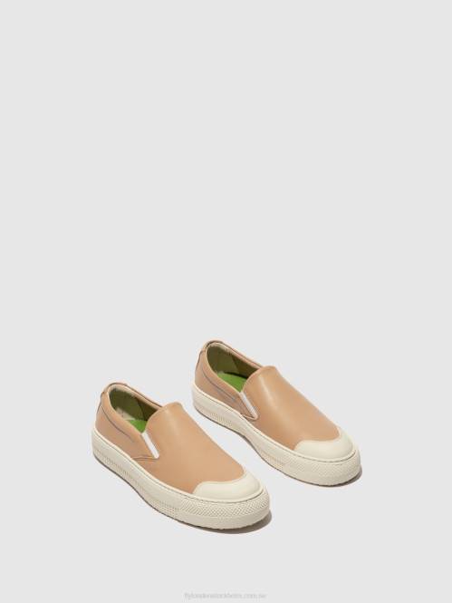 slip-on tränare toaf584 kvinnor Fly London 2T02708 nougat