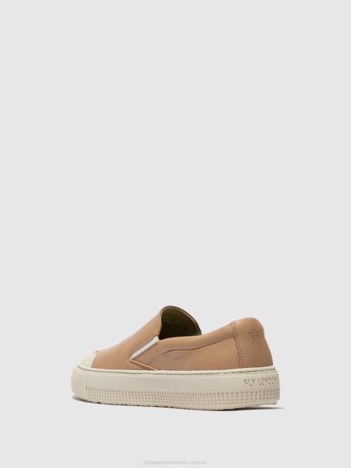 slip-on tränare toaf584 kvinnor Fly London 2T02708 nougat