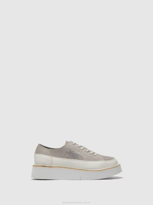 snörskor cuda099 kvinnor Fly London 2T02723 offwhite/moln