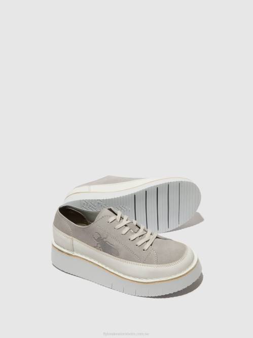 snörskor cuda099 kvinnor Fly London 2T02723 offwhite/moln