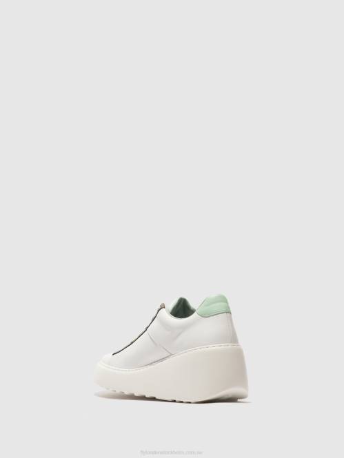 snörskor delf580 kvinnor Fly London 2T02722 vit/brons grafit/mint