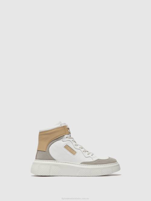 snörskor eppe531 kvinnor Fly London 2T02735 betong/vit/beige