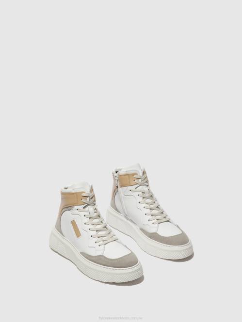 snörskor eppe531 kvinnor Fly London 2T02735 betong/vit/beige