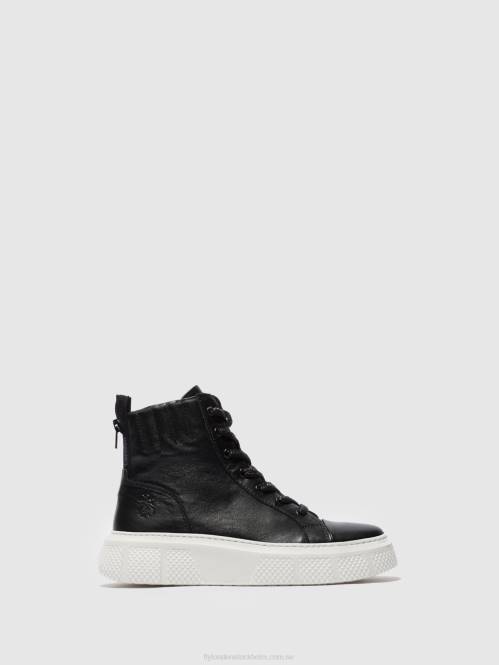 snörskor erby484 kvinnor Fly London 2T02764 dublin black (vit sula)