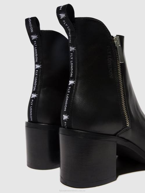ankelboots med dragkedja ader912 kvinnor Fly London 2T0278 svart