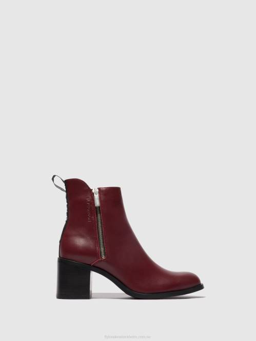ankelboots med dragkedja ader912 kvinnor Fly London 2T0280 vin