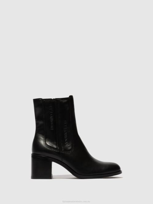 ankelboots med dragkedja amel913 kvinnor Fly London 2T0270 svart