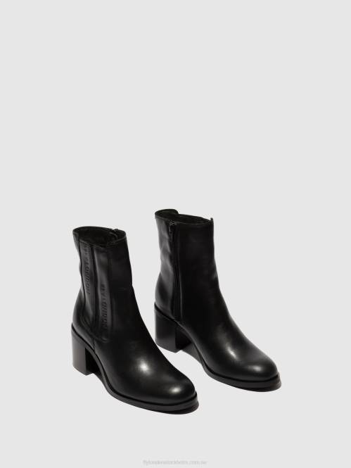 ankelboots med dragkedja amel913 kvinnor Fly London 2T0270 svart