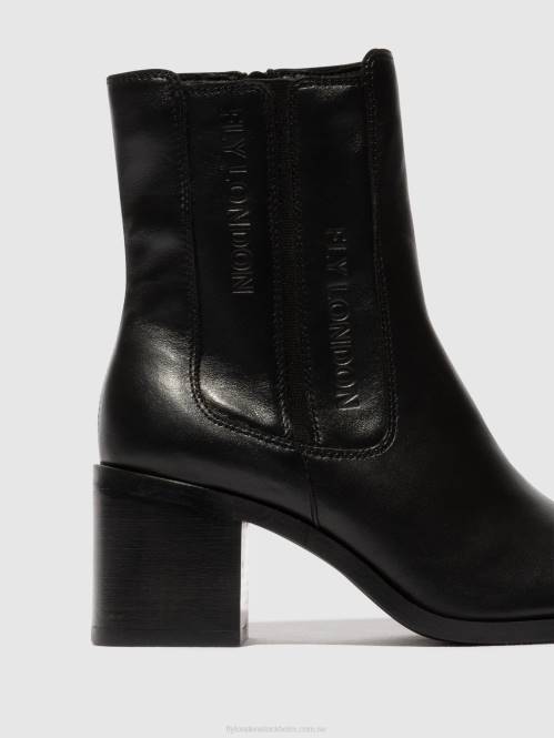 ankelboots med dragkedja amel913 kvinnor Fly London 2T0270 svart