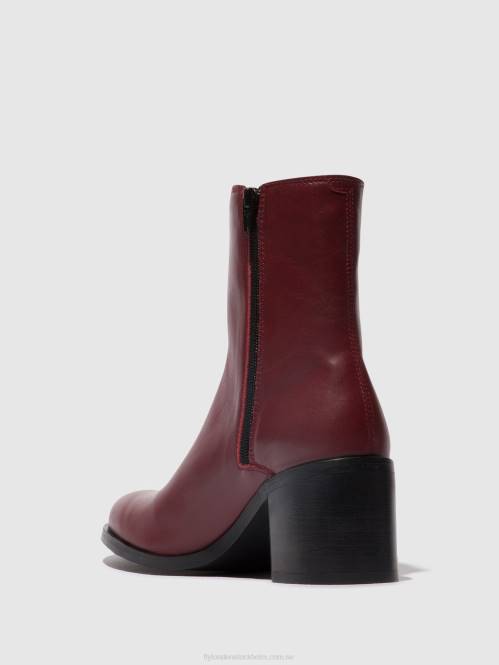 ankelboots med dragkedja amel913 kvinnor Fly London 2T0272 vin