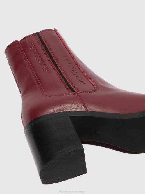 ankelboots med dragkedja amel913 kvinnor Fly London 2T0272 vin