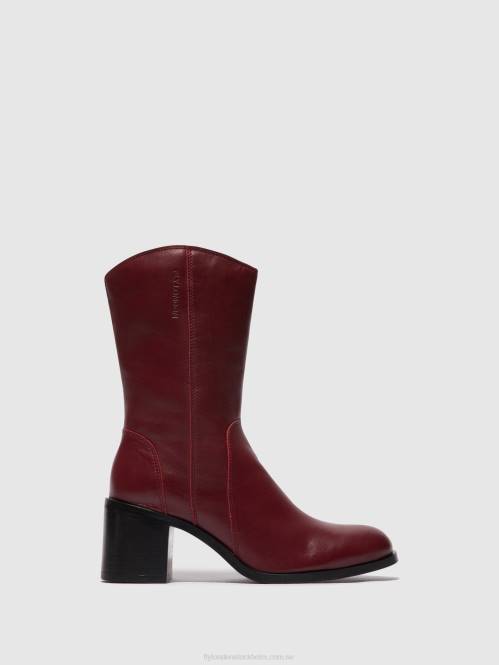 ankelboots med dragkedja asta914 kvinnor Fly London 2T0275 vin