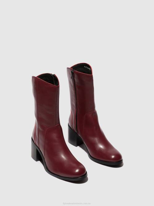 ankelboots med dragkedja asta914 kvinnor Fly London 2T0275 vin