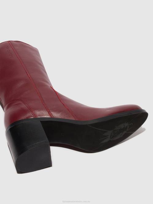 ankelboots med dragkedja asta914 kvinnor Fly London 2T0275 vin