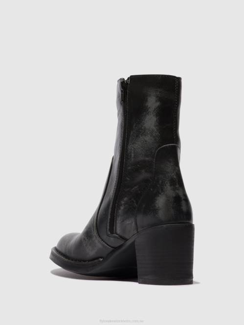 ankelboots med dragkedja becy097 kvinnor Fly London 2T0269 antracit