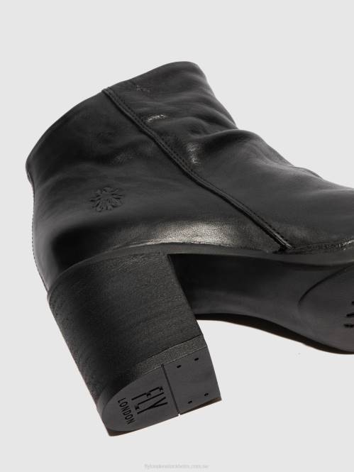 ankelboots med dragkedja bell061 kvinnor Fly London 2T02185 verona svart