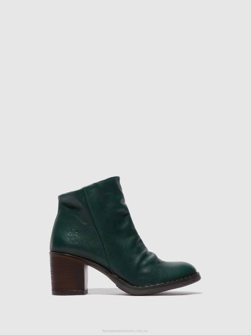 ankelboots med dragkedja bell061 kvinnor Fly London 2T02186 verona grön skog