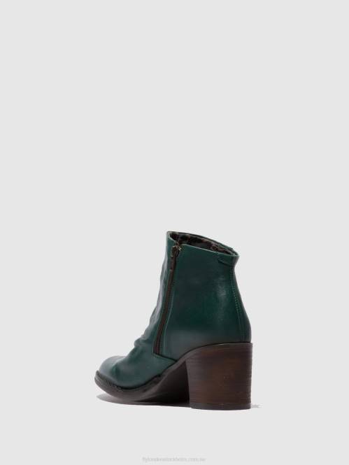 ankelboots med dragkedja bell061 kvinnor Fly London 2T02186 verona grön skog