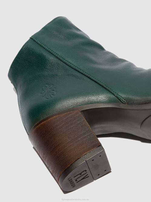 ankelboots med dragkedja bell061 kvinnor Fly London 2T02186 verona grön skog