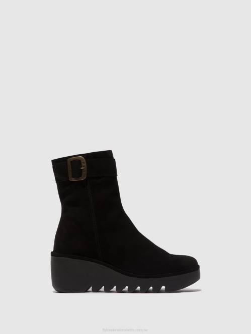ankelboots med dragkedja bepp396 kvinnor Fly London 2T025 oljemocka svart