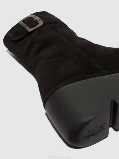 ankelboots med dragkedja bepp396 kvinnor Fly London 2T025 oljemocka svart
