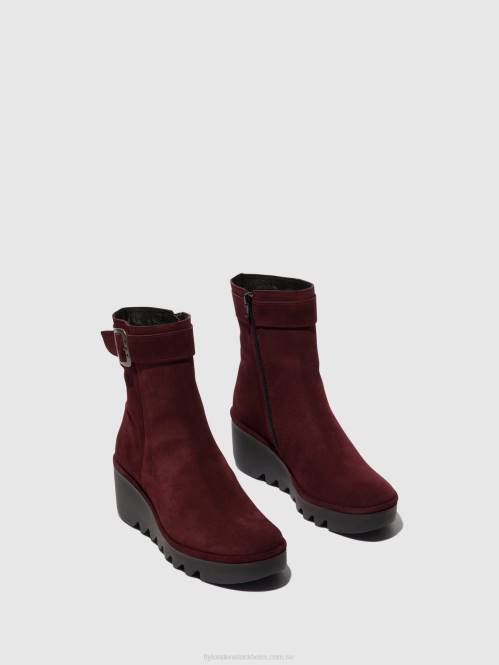 ankelboots med dragkedja bepp396 kvinnor Fly London 2T0262 vin