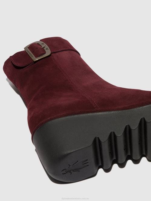 ankelboots med dragkedja bepp396 kvinnor Fly London 2T0262 vin
