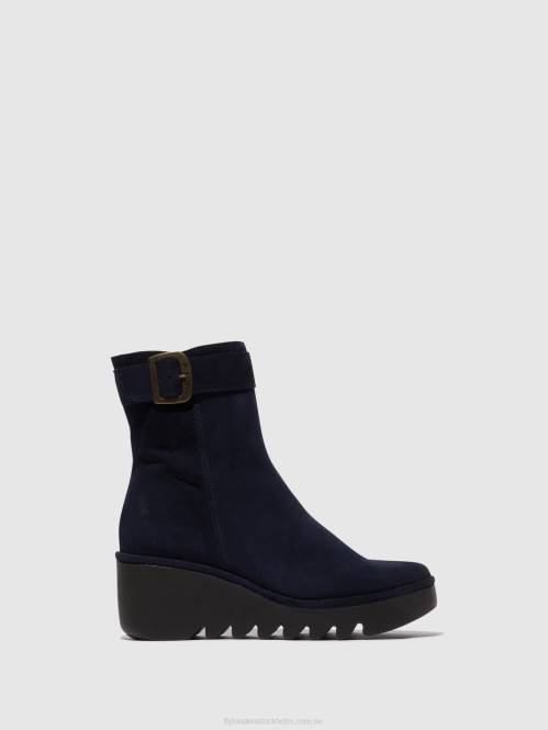 ankelboots med dragkedja bepp396 kvinnor Fly London 2T0265 Marin