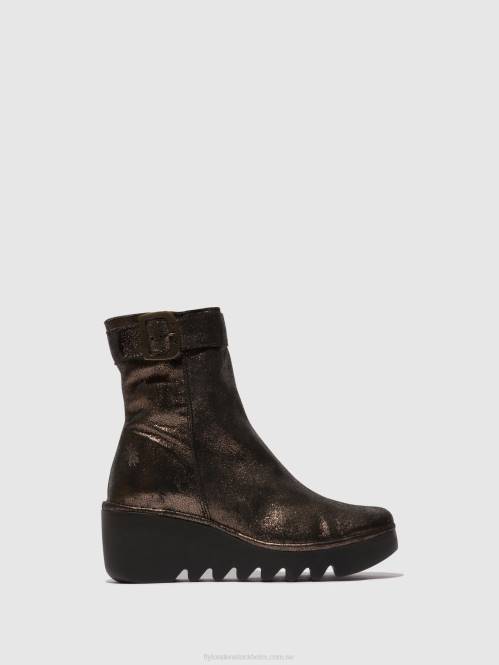 ankelboots med dragkedja bepp396 kvinnor Fly London 2T0268 grafit
