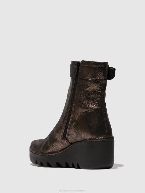 ankelboots med dragkedja bepp396 kvinnor Fly London 2T0268 grafit