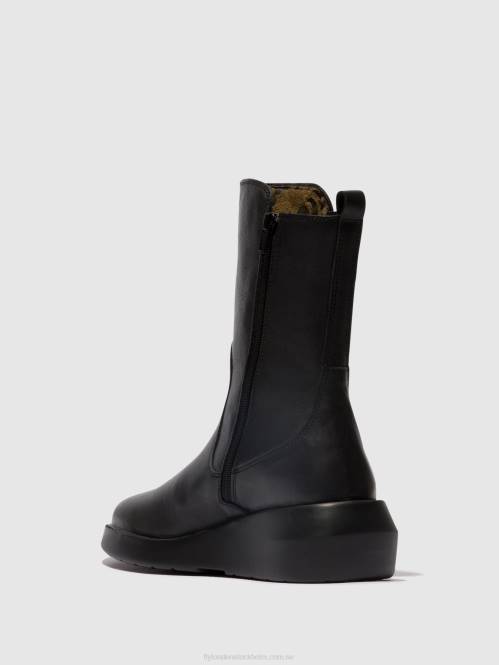 ankelboots med dragkedja brin516 kvinnor Fly London 2T0263 svart