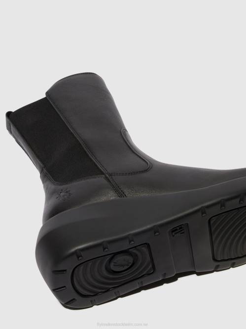 ankelboots med dragkedja brin516 kvinnor Fly London 2T0263 svart