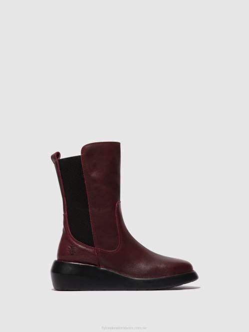 ankelboots med dragkedja brin516 kvinnor Fly London 2T0264 bordeaux