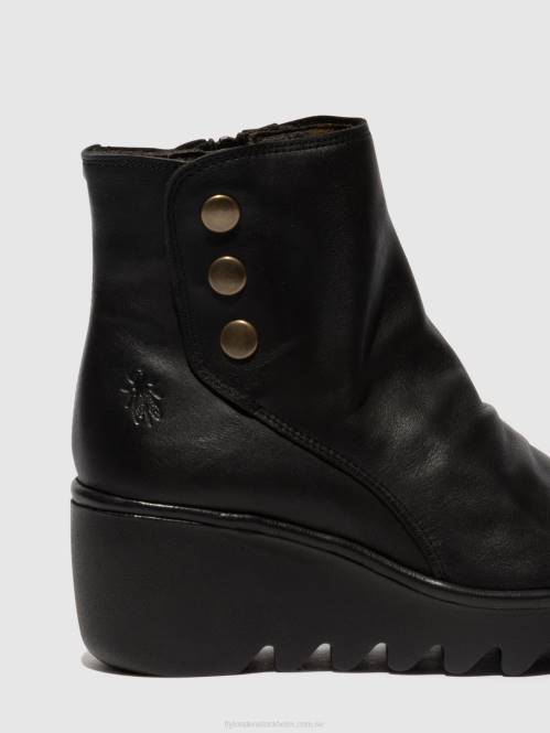 ankelboots med dragkedja brom344 kvinnor Fly London 2T0266 svart