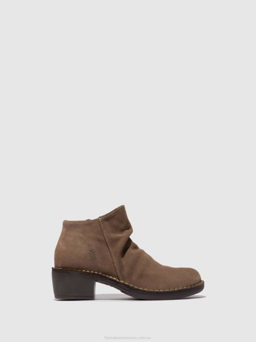 ankelboots med dragkedja merk093 kvinnor Fly London 2T0253 taupe
